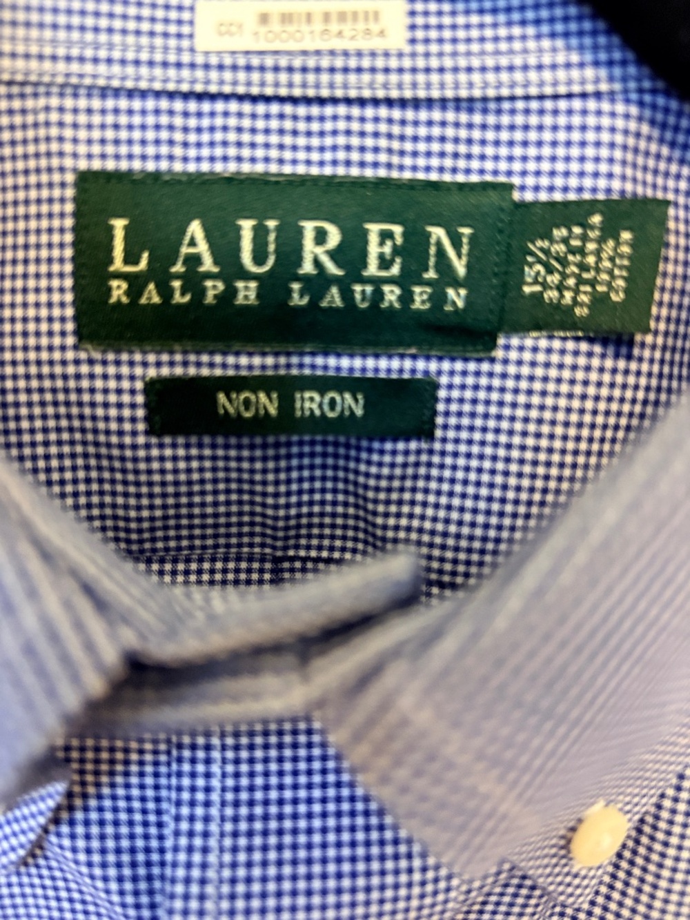 Lauren Ralph Men's Long Sleeve Shirt. 100 % Cotton.
